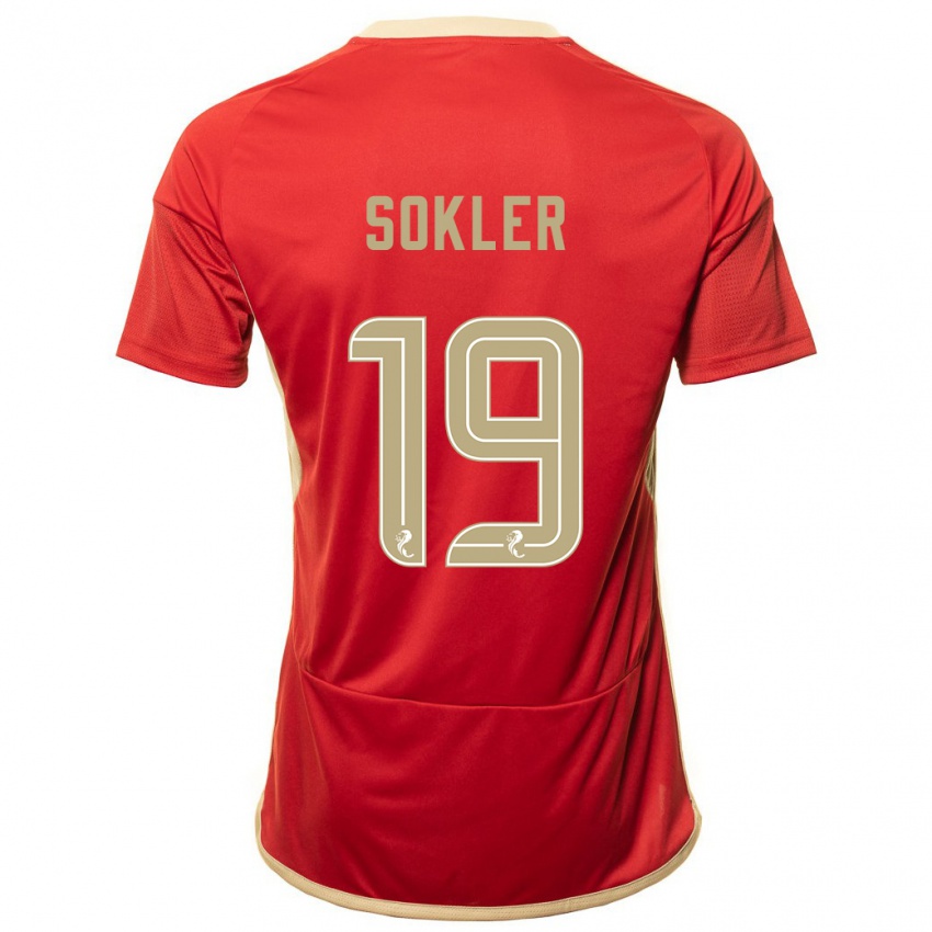 Niño Camiseta Ester Sokler #19 Rojo 1ª Equipación 2023/24 La Camisa México