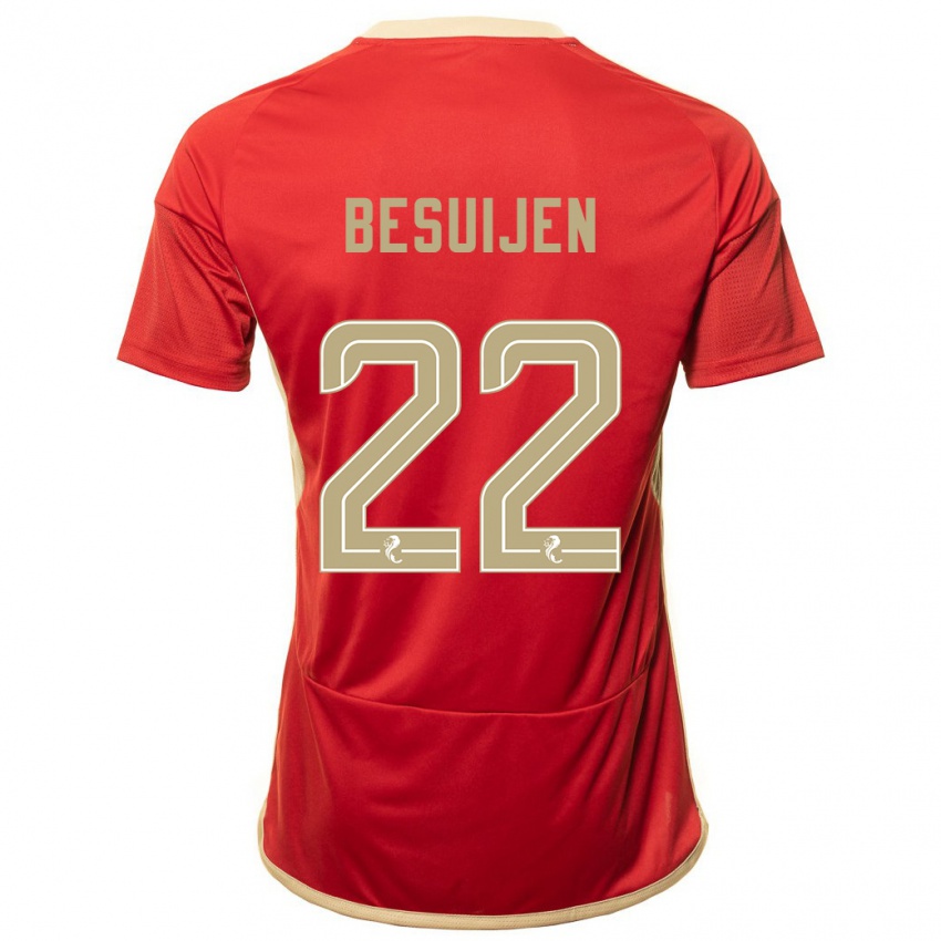 Niño Camiseta Vicente Besuijen #22 Rojo 1ª Equipación 2023/24 La Camisa México