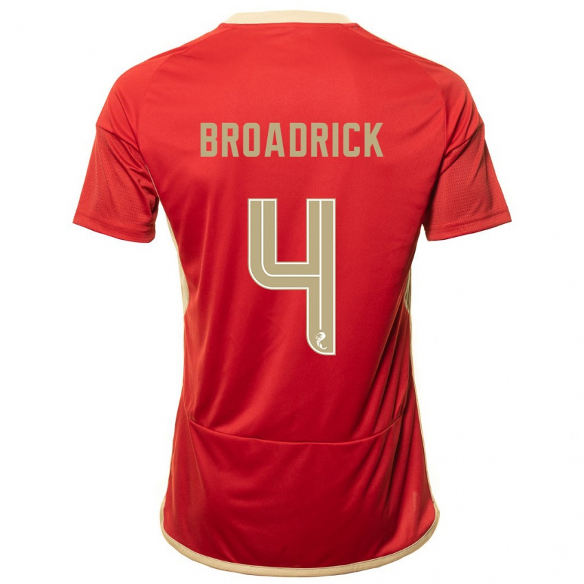 Niño Camiseta Jessica Broadrick #4 Rojo 1ª Equipación 2023/24 La Camisa México