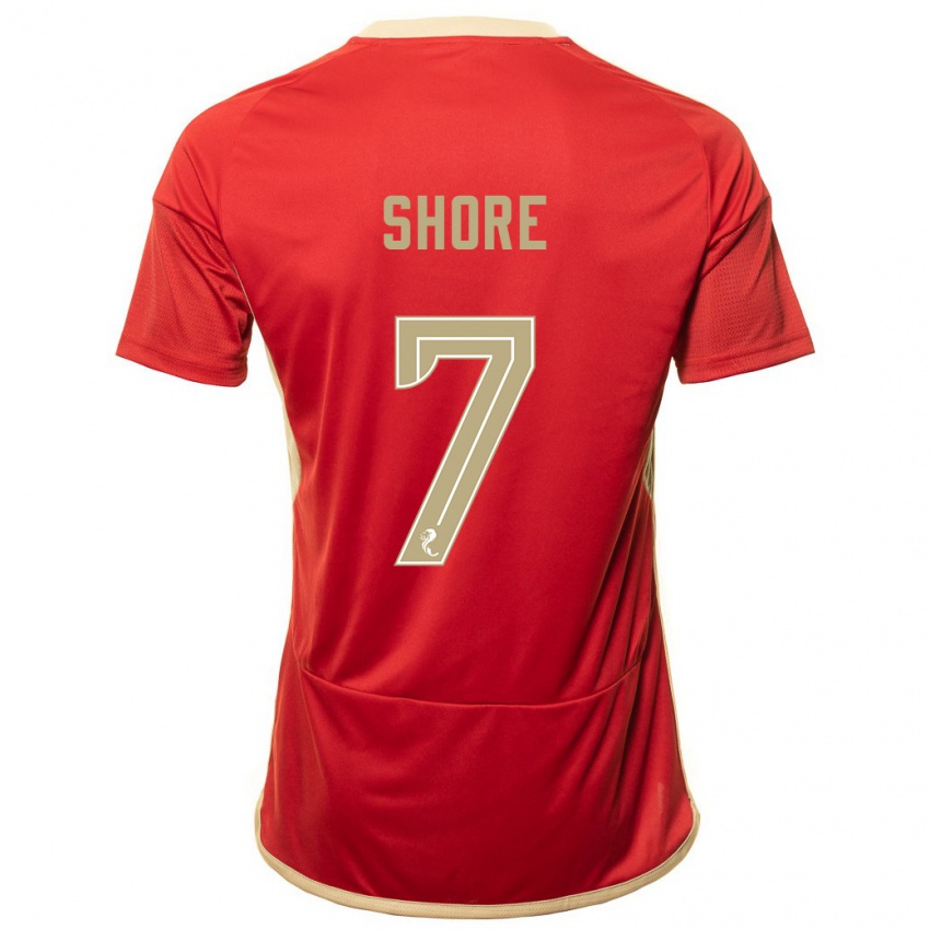 Niño Camiseta Eilidh Shore #7 Rojo 1ª Equipación 2023/24 La Camisa México