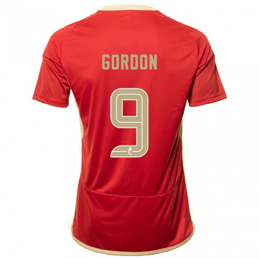 Niño Camiseta Lauren Gordon #9 Rojo 1ª Equipación 2023/24 La Camisa México