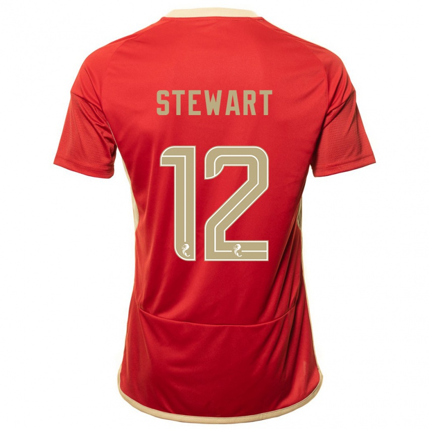 Niño Camiseta Hannah Stewart #12 Rojo 1ª Equipación 2023/24 La Camisa México