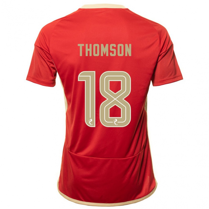 Niño Camiseta Eva Thomson #18 Rojo 1ª Equipación 2023/24 La Camisa México