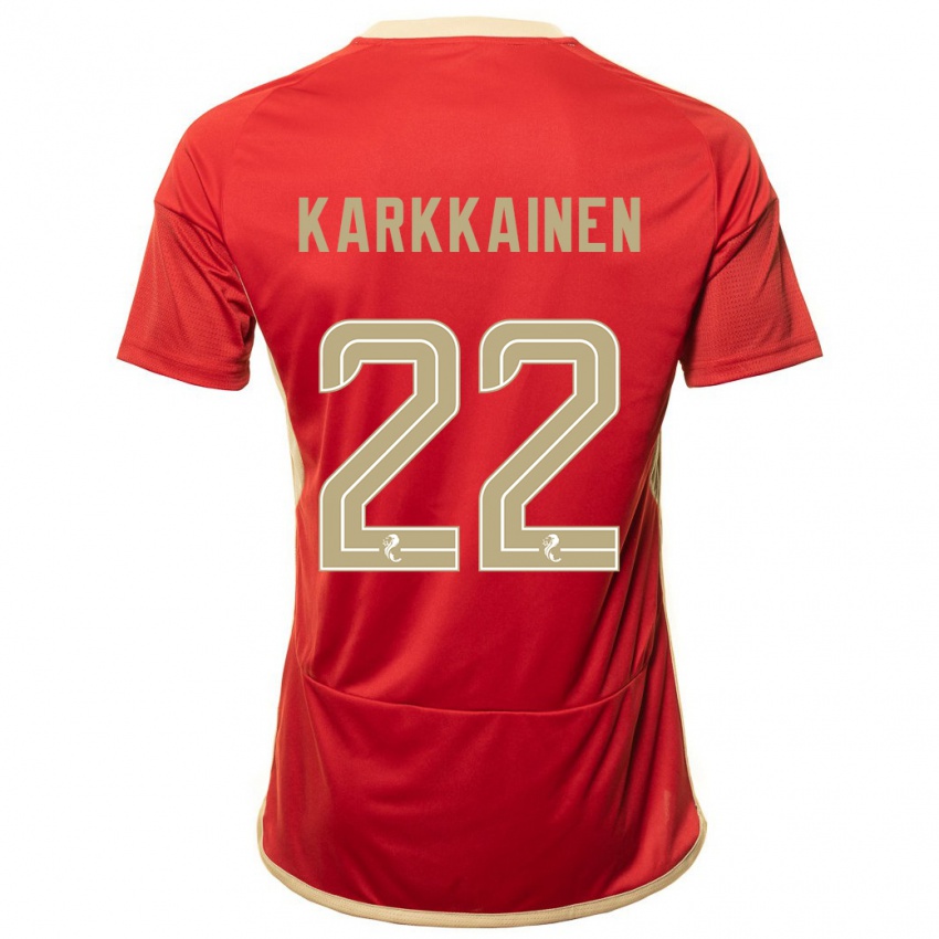 Niño Camiseta Elena Kärkkäinen #22 Rojo 1ª Equipación 2023/24 La Camisa México