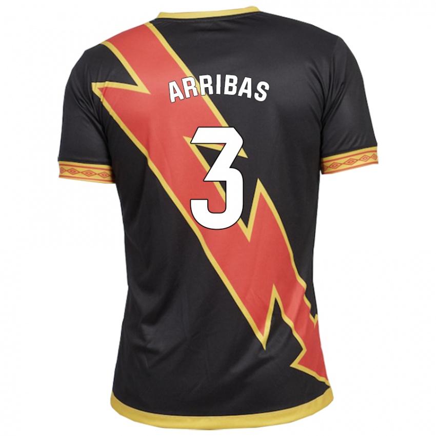 Niño Camiseta Sergio Arribas #3 Negro 2ª Equipación 2023/24 La Camisa México