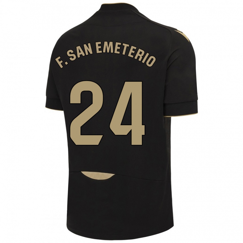 Niño Camiseta Fede San Emeterio #24 Negro 2ª Equipación 2023/24 La Camisa México