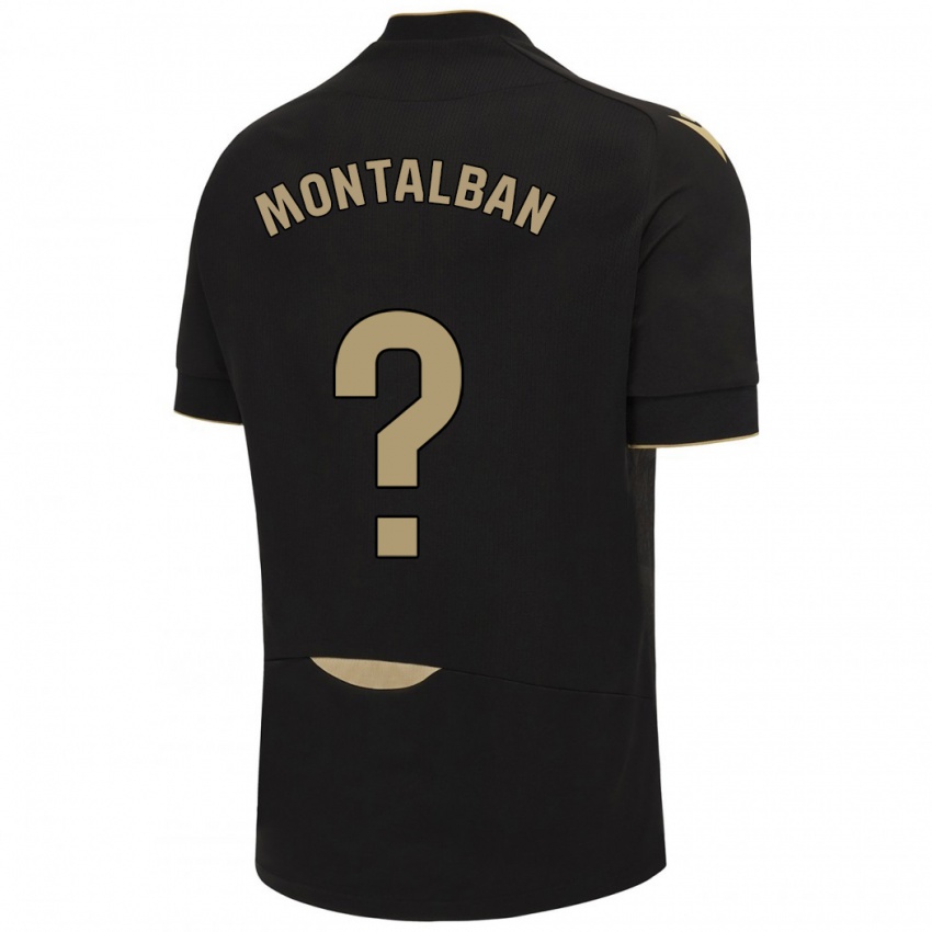 Niño Camiseta Sergio Montalbán #0 Negro 2ª Equipación 2023/24 La Camisa México