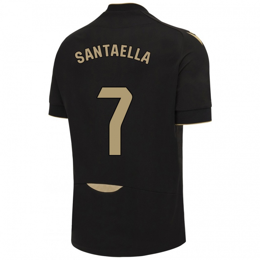 Niño Camiseta Natalia Santaella Picón #7 Negro 2ª Equipación 2023/24 La Camisa México