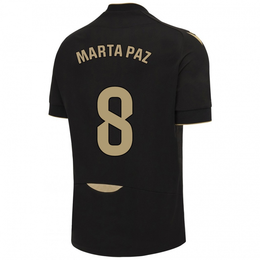 Niño Camiseta Marta Milagros Paz Cruz #8 Negro 2ª Equipación 2023/24 La Camisa México