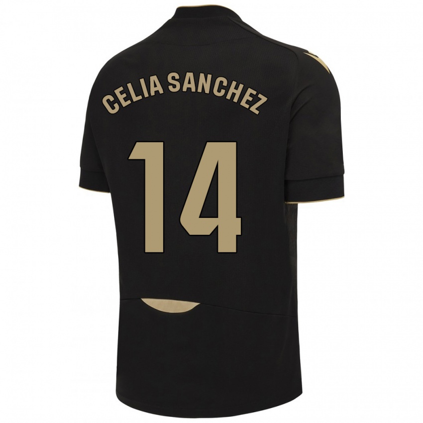 Niño Camiseta Celia Sánchez García #14 Negro 2ª Equipación 2023/24 La Camisa México