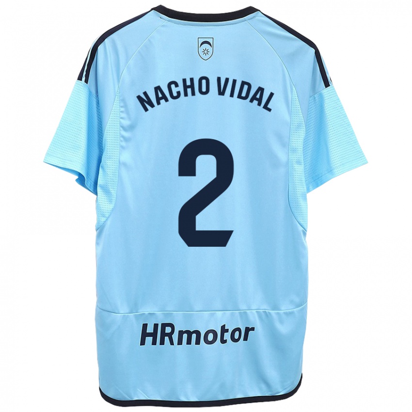 Niño Camiseta Nacho Vidal #2 Azul 2ª Equipación 2023/24 La Camisa México