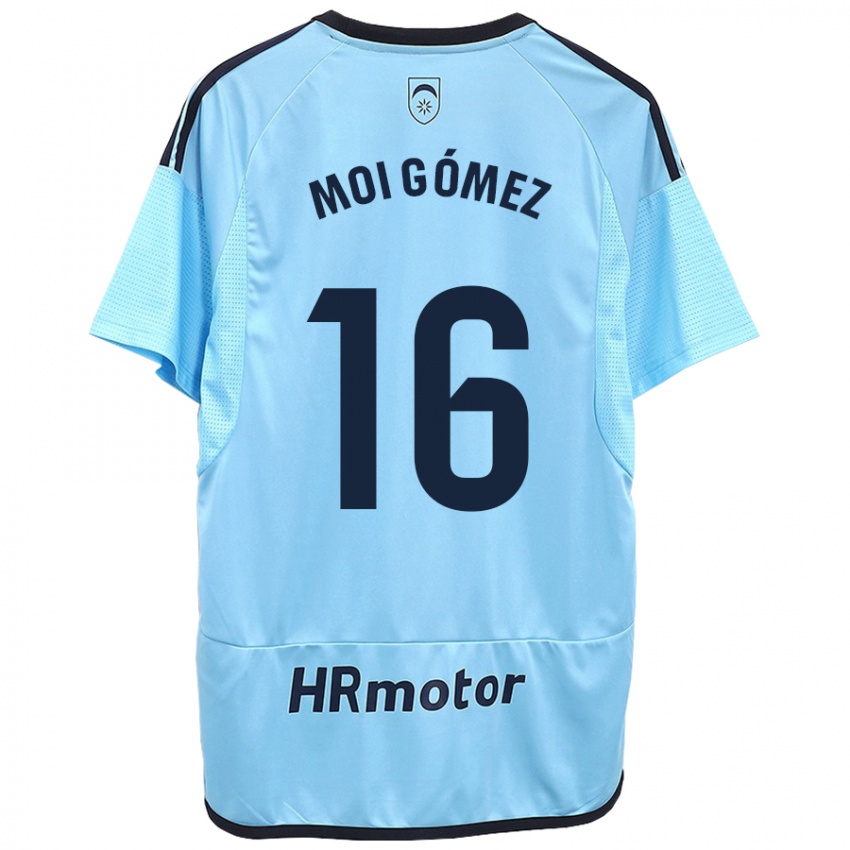 Niño Camiseta Moi Gómez #16 Azul 2ª Equipación 2023/24 La Camisa México