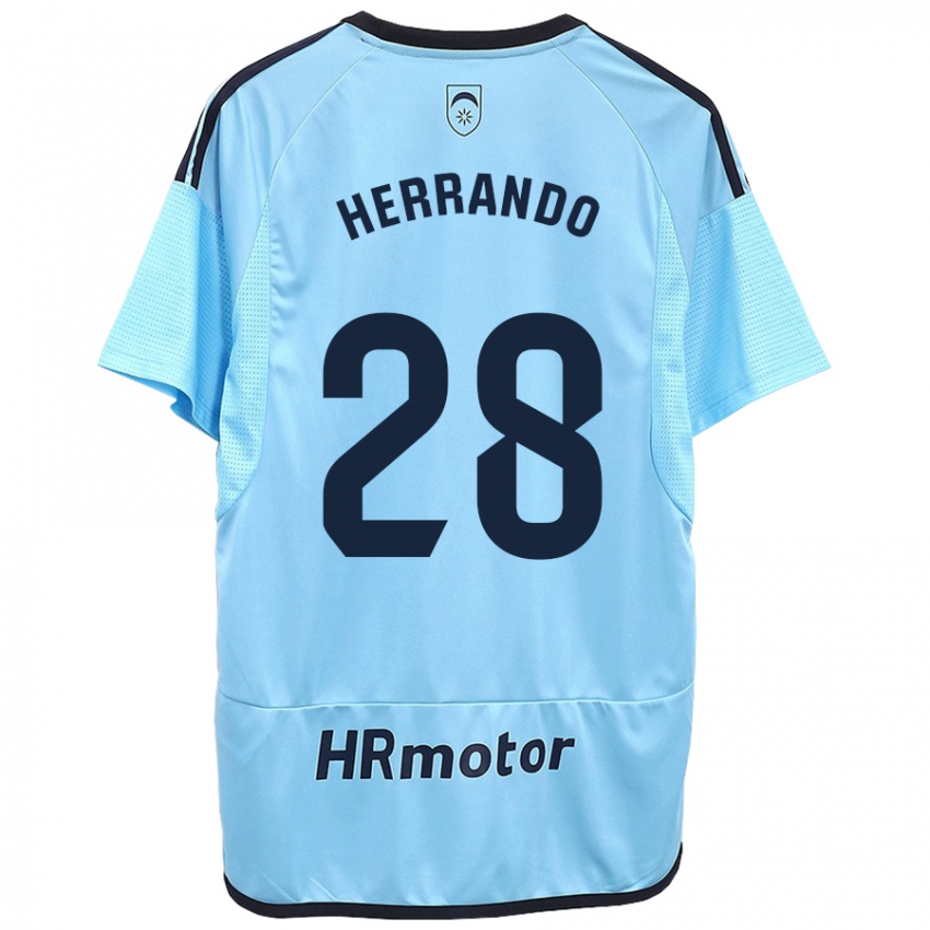 Niño Camiseta Jorge Herrando #28 Azul 2ª Equipación 2023/24 La Camisa México