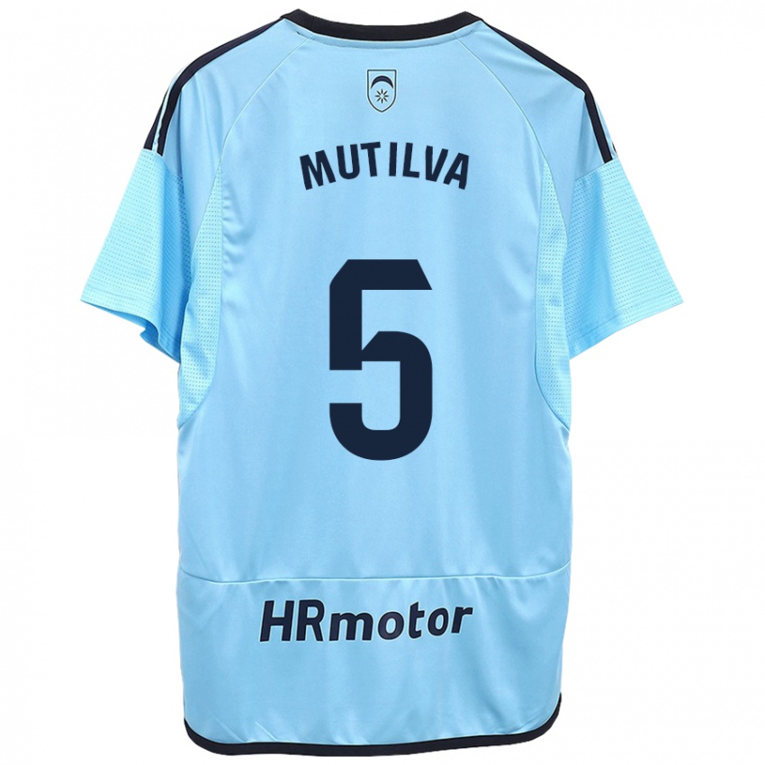 Niño Camiseta Christian Mutilva #5 Azul 2ª Equipación 2023/24 La Camisa México