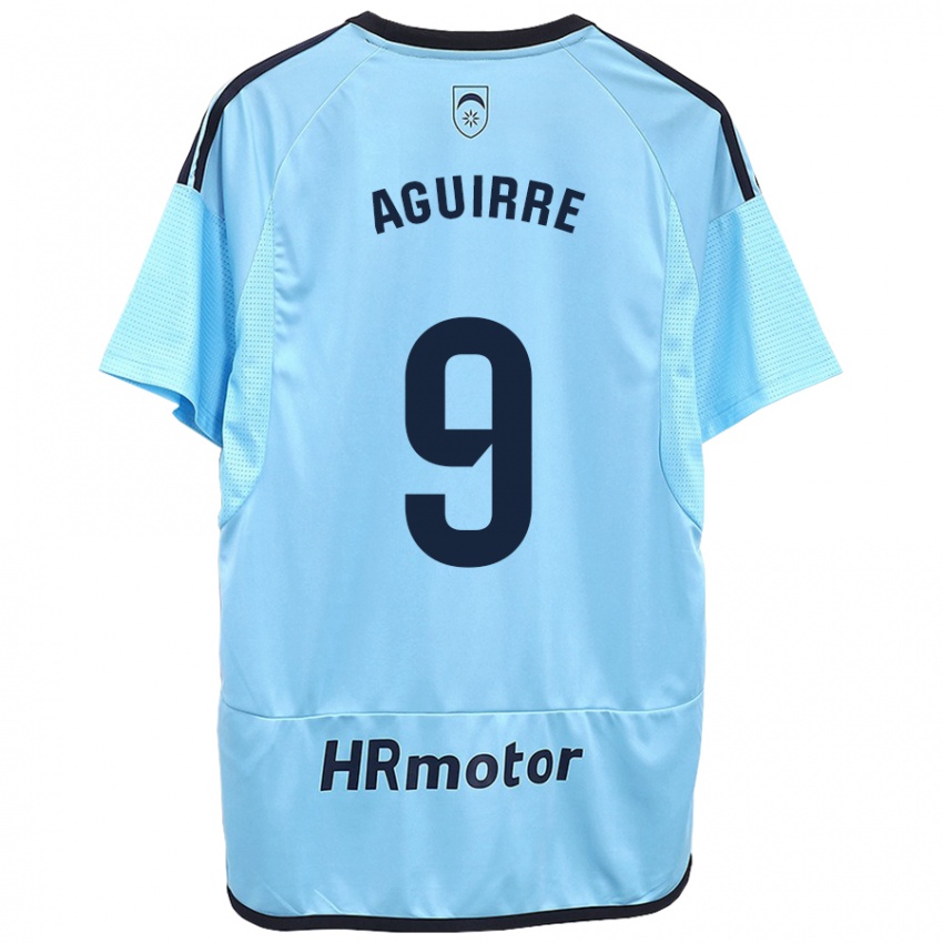 Niño Camiseta Jorge Aguirre #9 Azul 2ª Equipación 2023/24 La Camisa México