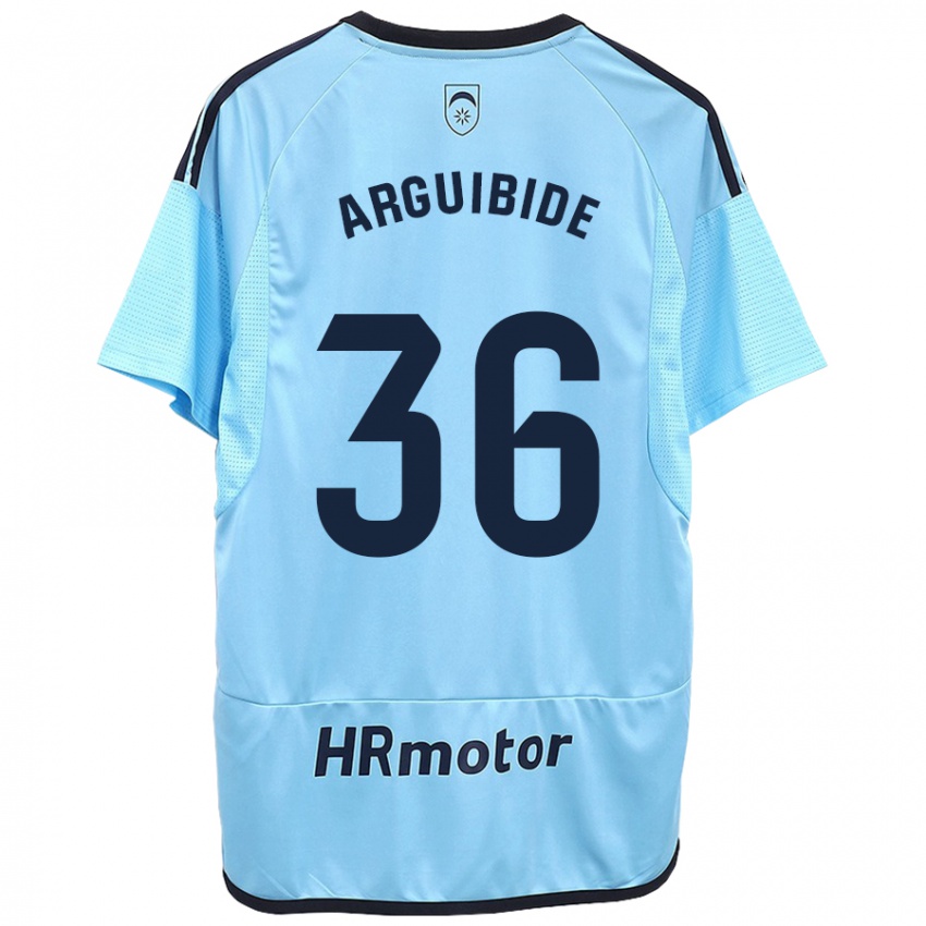 Niño Camiseta Iñigo Arguibide #36 Azul 2ª Equipación 2023/24 La Camisa México