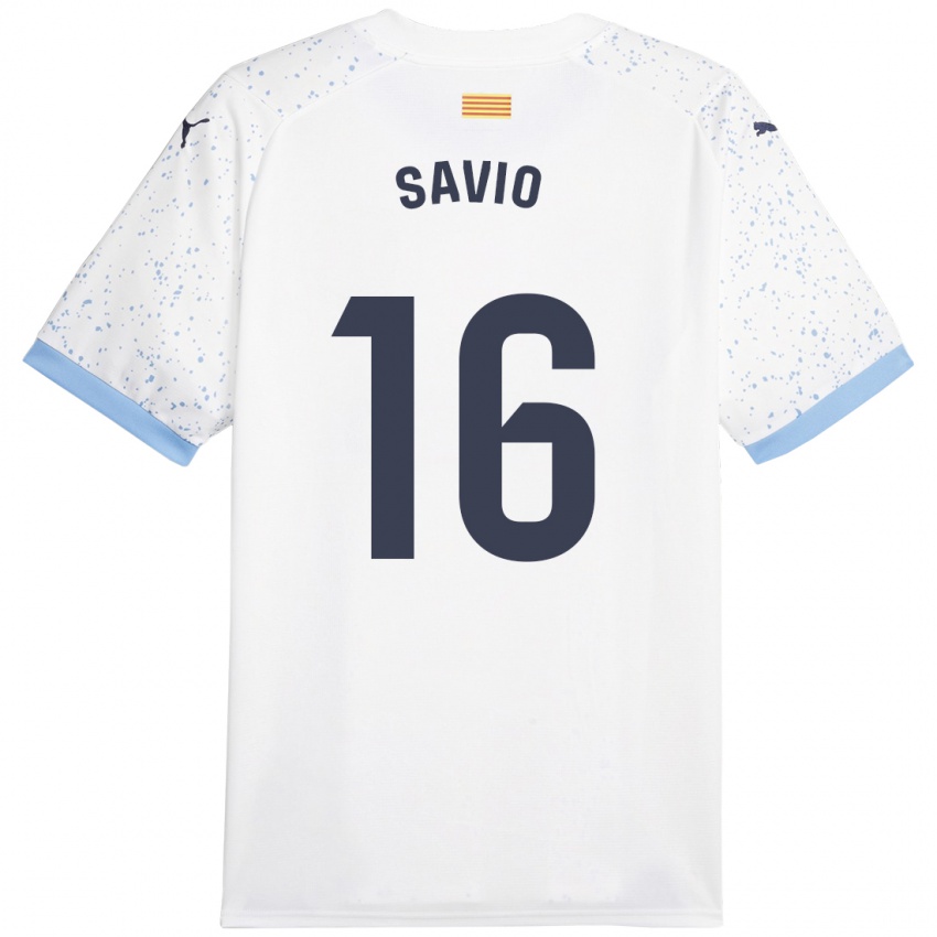 Niño Camiseta Sávio #16 Blanco 2ª Equipación 2023/24 La Camisa México