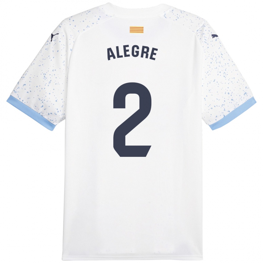 Niño Camiseta Marc Alegre #2 Blanco 2ª Equipación 2023/24 La Camisa México