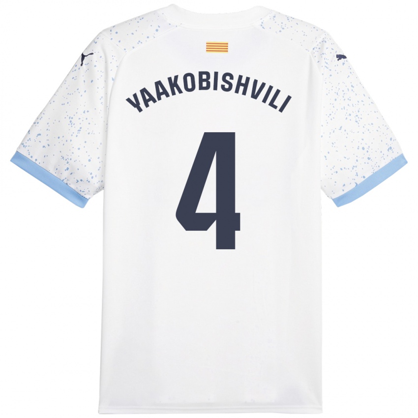 Niño Camiseta Antal Yaakobishvili #4 Blanco 2ª Equipación 2023/24 La Camisa México