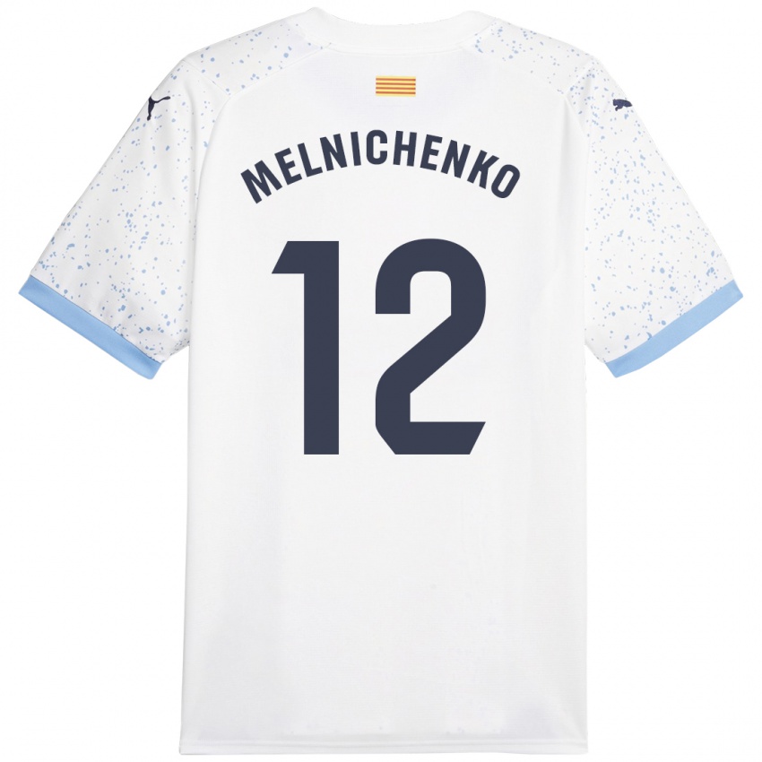 Niño Camiseta Dmytro Melnichenko #12 Blanco 2ª Equipación 2023/24 La Camisa México