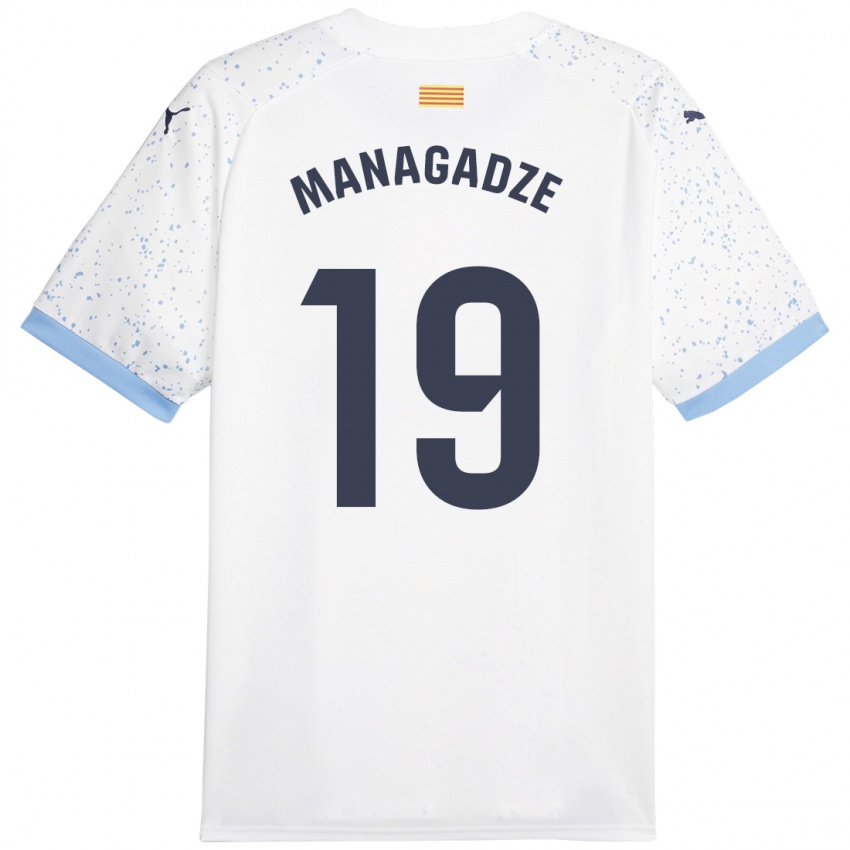 Niño Camiseta Luka Managadze #19 Blanco 2ª Equipación 2023/24 La Camisa México