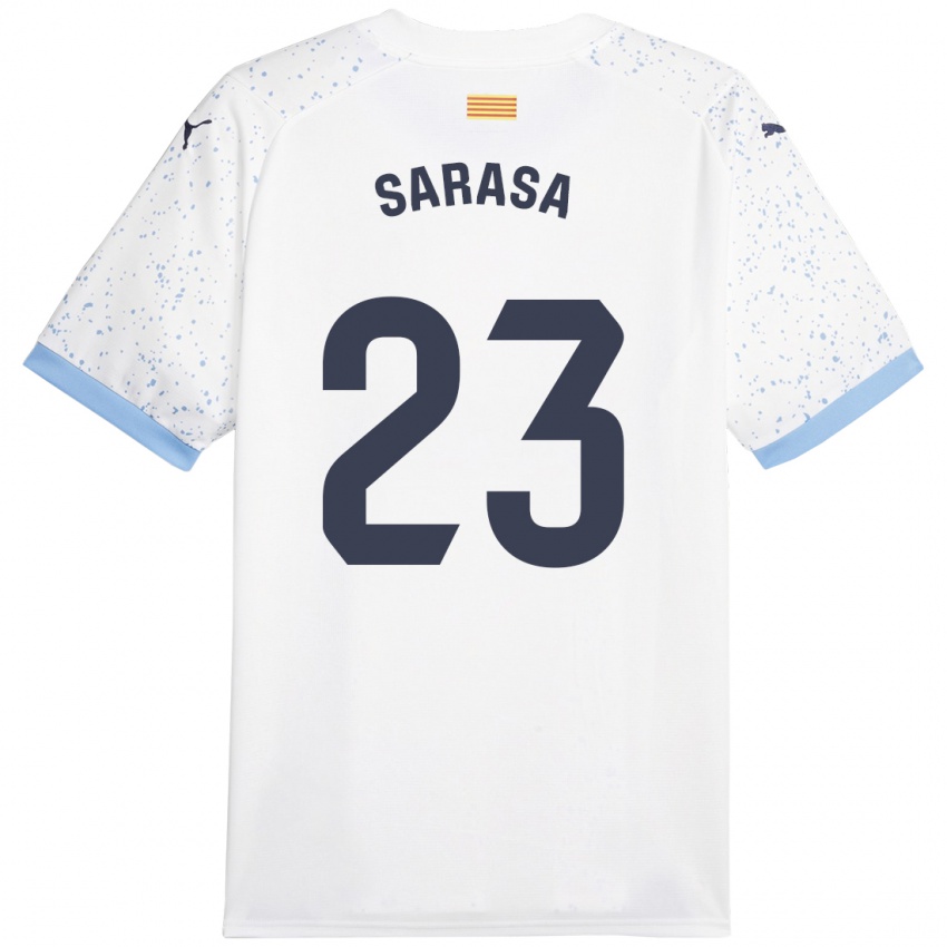 Niño Camiseta Javier Sarasa #23 Blanco 2ª Equipación 2023/24 La Camisa México