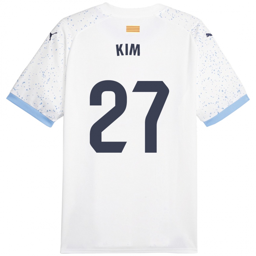 Niño Camiseta Min-Su Kim #27 Blanco 2ª Equipación 2023/24 La Camisa México