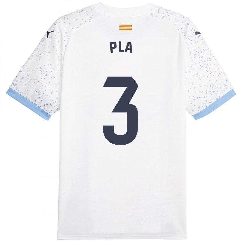 Niño Camiseta Marta Pla #3 Blanco 2ª Equipación 2023/24 La Camisa México