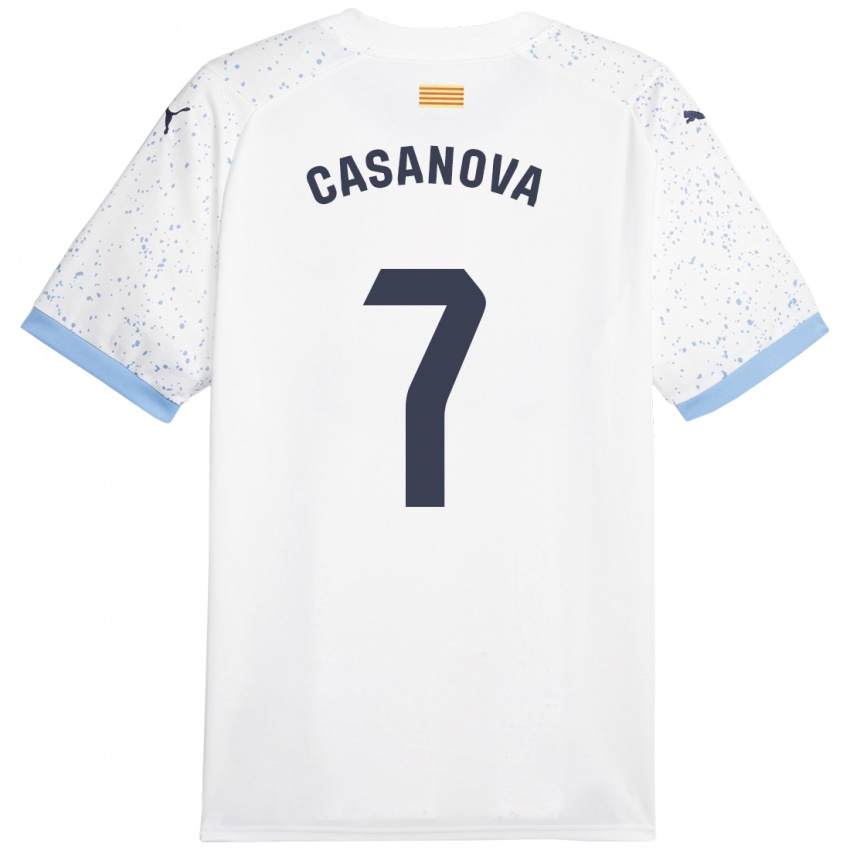 Niño Camiseta Àstrid Casanova #7 Blanco 2ª Equipación 2023/24 La Camisa México