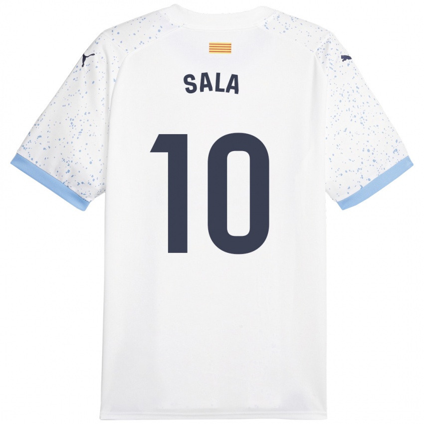 Niño Camiseta Georgina Sala #10 Blanco 2ª Equipación 2023/24 La Camisa México