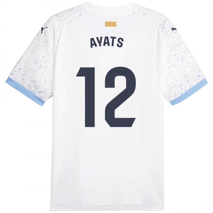 Niño Camiseta Mònica Ayats #12 Blanco 2ª Equipación 2023/24 La Camisa México