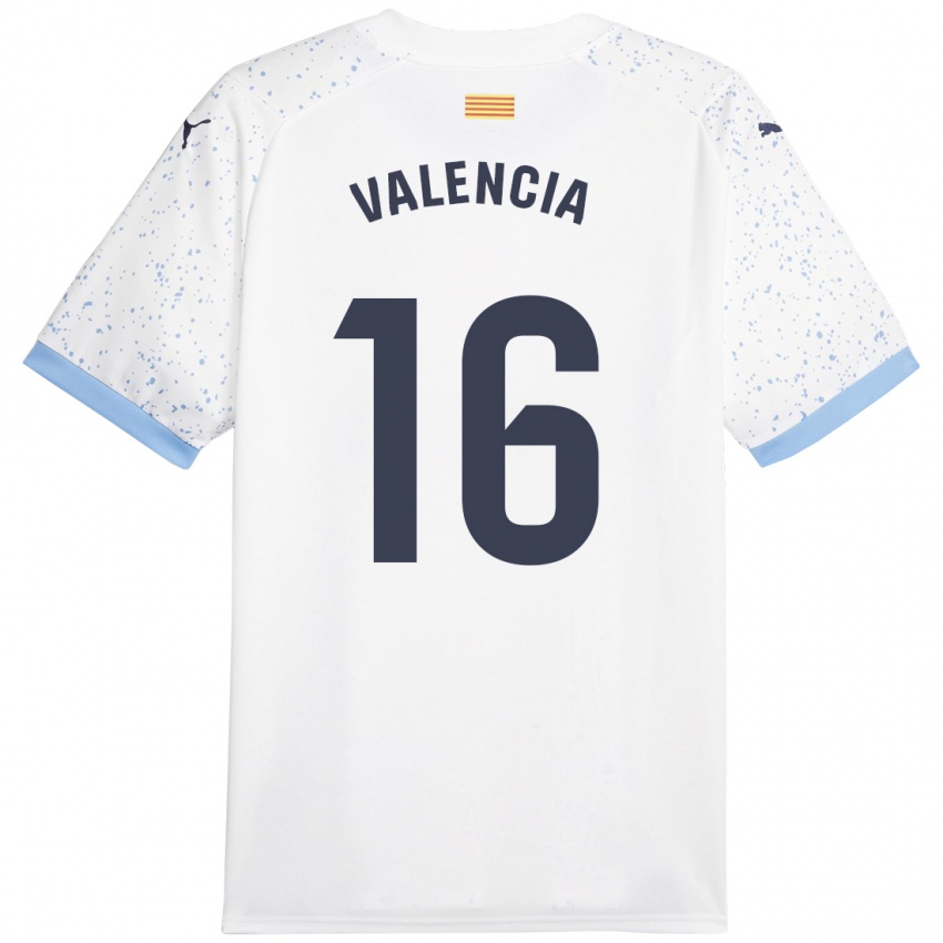 Niño Camiseta Carla Valencia #16 Blanco 2ª Equipación 2023/24 La Camisa México