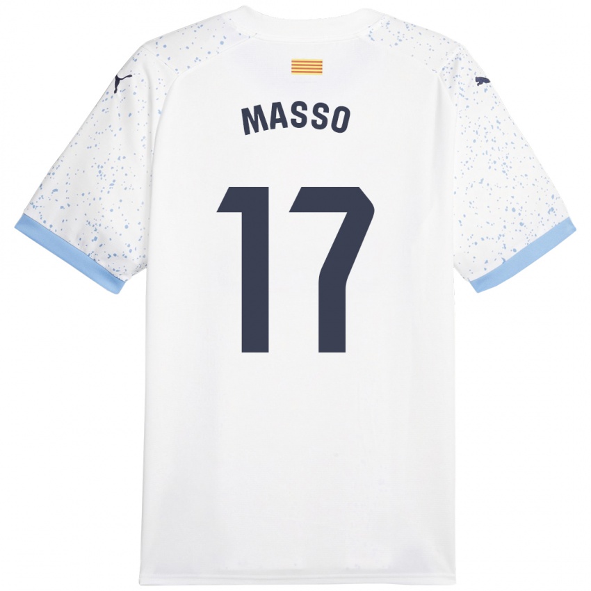 Niño Camiseta Ainoa Massó #17 Blanco 2ª Equipación 2023/24 La Camisa México