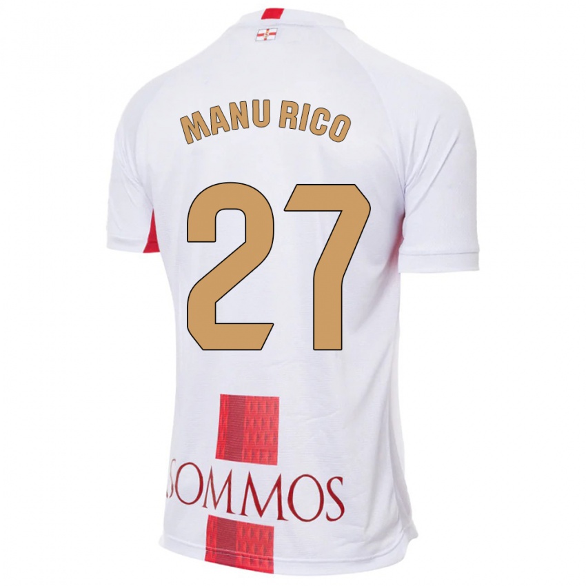 Niño Camiseta Manu Rico #27 Blanco 2ª Equipación 2023/24 La Camisa México