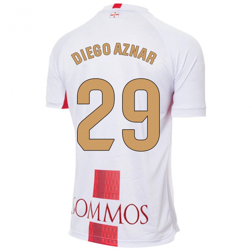 Niño Camiseta Diego Aznar #29 Blanco 2ª Equipación 2023/24 La Camisa México