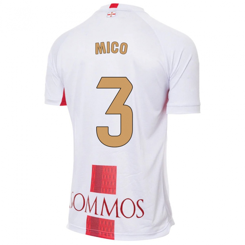 Niño Camiseta Sara Micó #3 Blanco 2ª Equipación 2023/24 La Camisa México