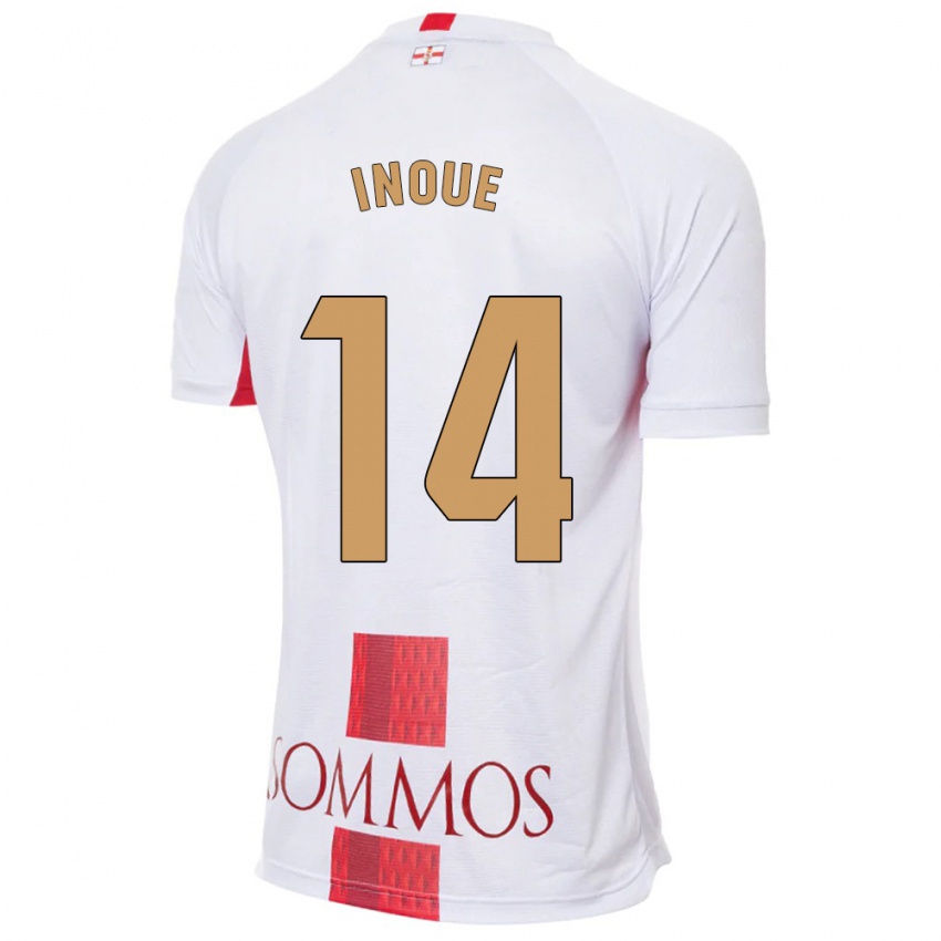 Niño Camiseta Moe Inoue #14 Blanco 2ª Equipación 2023/24 La Camisa México