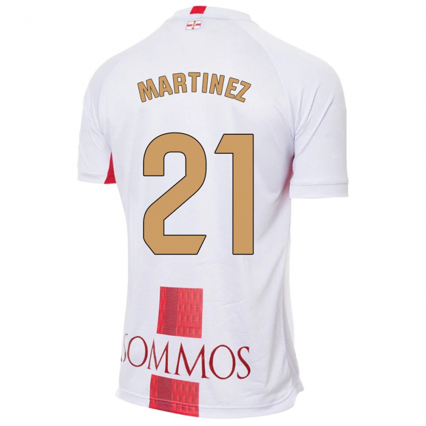 Niño Camiseta Alejandra Martínez #21 Blanco 2ª Equipación 2023/24 La Camisa México