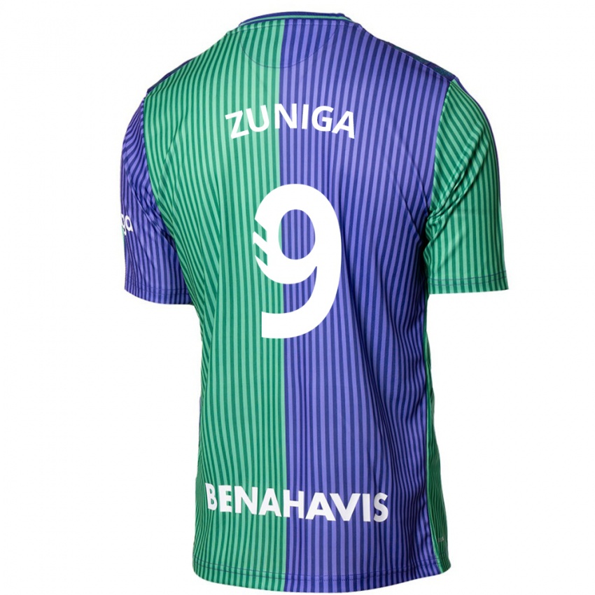 Niño Camiseta Loren Zúñiga #9 Verde Azul 2ª Equipación 2023/24 La Camisa México