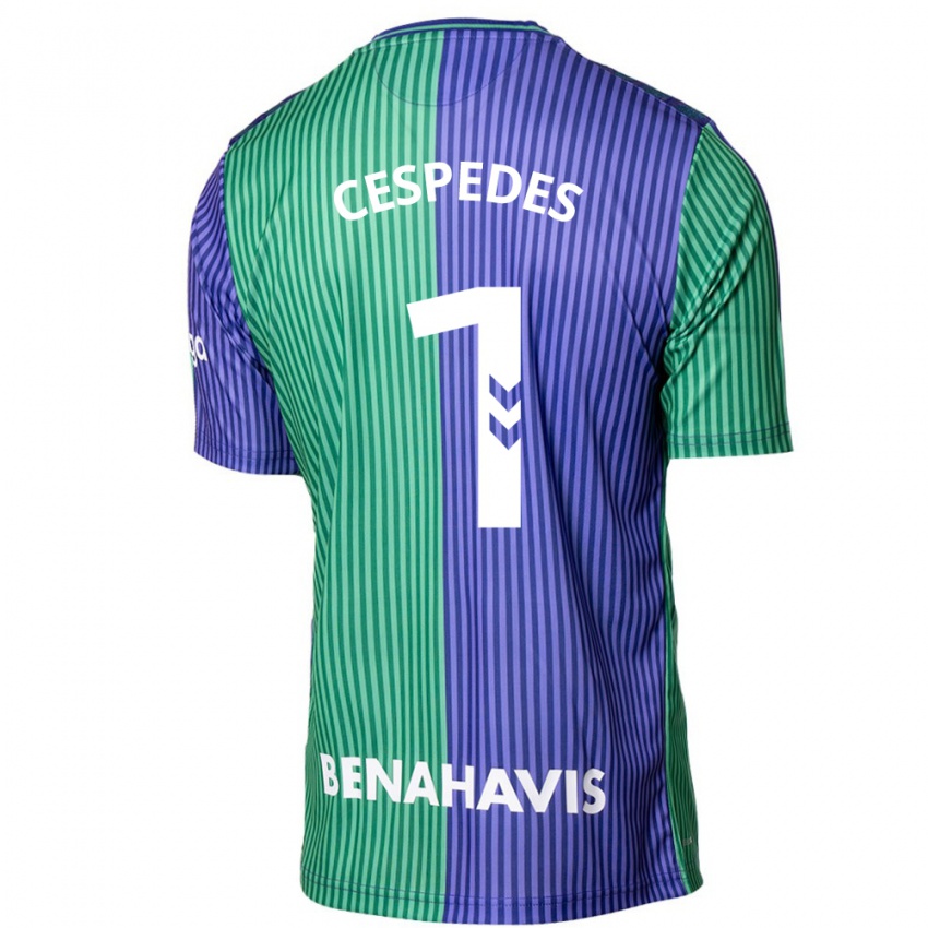 Niño Camiseta Andrés Céspedes #1 Verde Azul 2ª Equipación 2023/24 La Camisa México