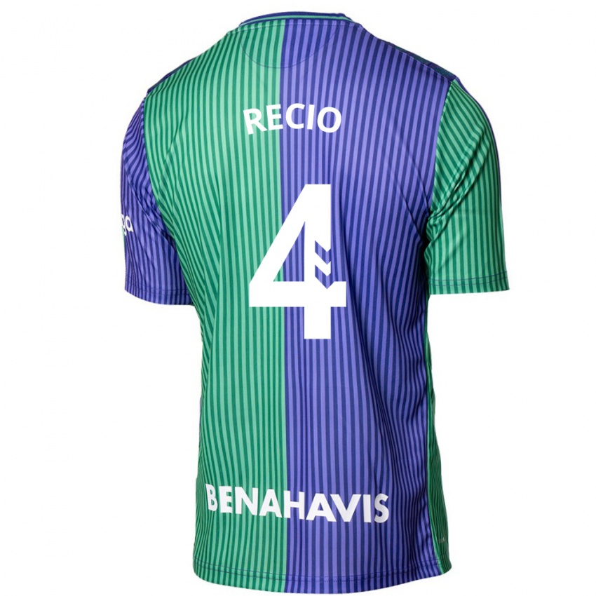 Niño Camiseta Ángel Recio #4 Verde Azul 2ª Equipación 2023/24 La Camisa México