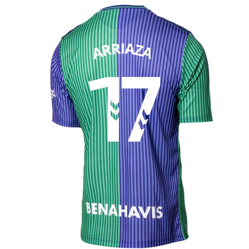 Niño Camiseta Pablo Arriaza #17 Verde Azul 2ª Equipación 2023/24 La Camisa México