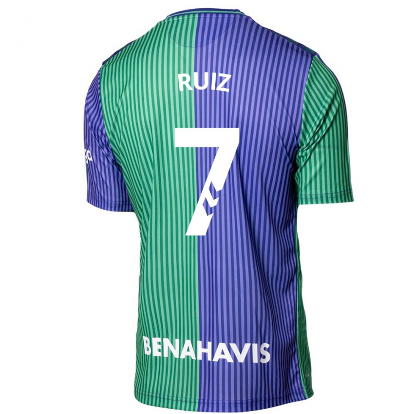 Niño Camiseta María Ruiz #7 Verde Azul 2ª Equipación 2023/24 La Camisa México