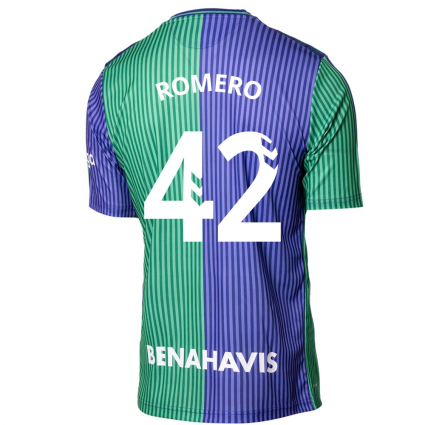 Niño Camiseta Andrea Romero #42 Verde Azul 2ª Equipación 2023/24 La Camisa México