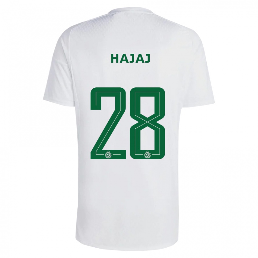 Niño Camiseta Ilay Hajaj #28 Verde Azul 2ª Equipación 2023/24 La Camisa México