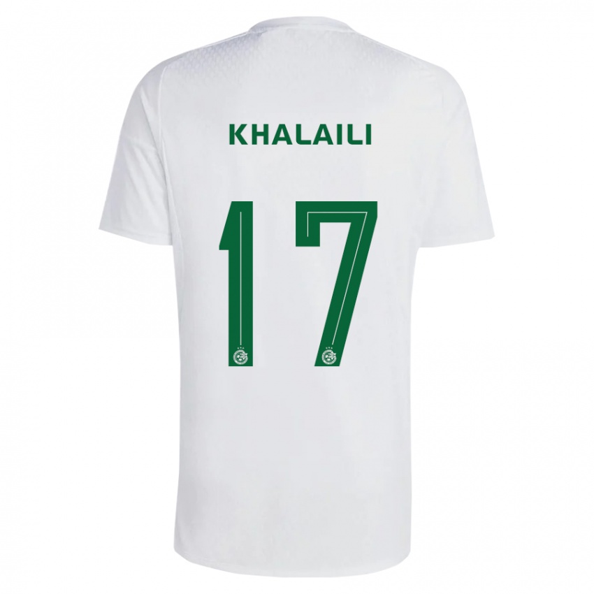 Niño Camiseta Iyad Khalaili #17 Verde Azul 2ª Equipación 2023/24 La Camisa México