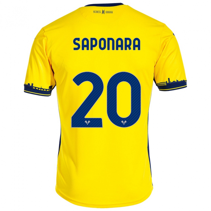 Niño Camiseta Riccardo Saponara #20 Amarillo 2ª Equipación 2023/24 La Camisa México