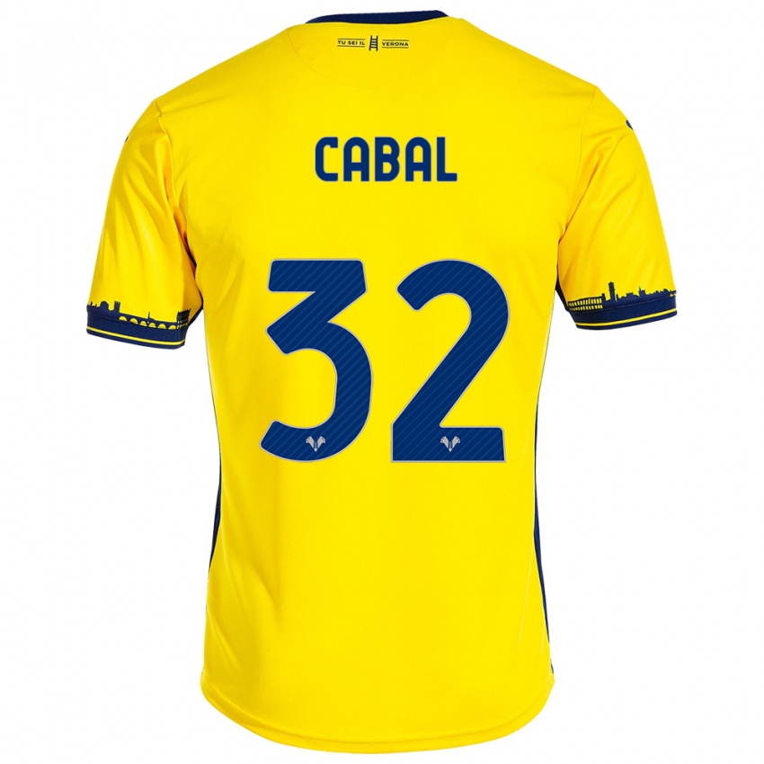 Niño Camiseta Juan Cabal #32 Amarillo 2ª Equipación 2023/24 La Camisa México