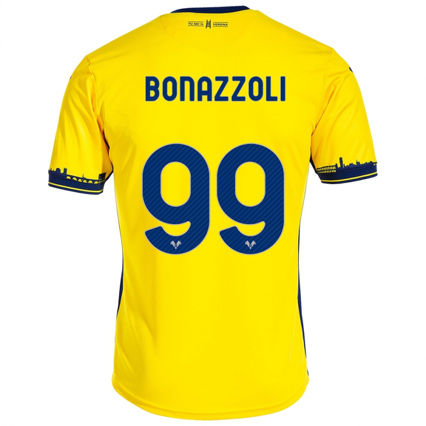 Niño Camiseta Federico Bonazzoli #99 Amarillo 2ª Equipación 2023/24 La Camisa México