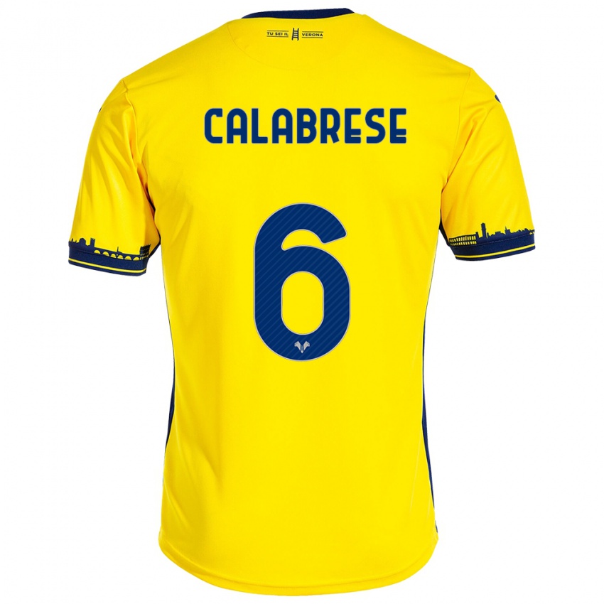 Niño Camiseta Nicolò Calabrese #6 Amarillo 2ª Equipación 2023/24 La Camisa México